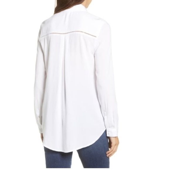 BeachLunchLounge Apple Back Pleat Button Front Shirt - Picture 2 of 7